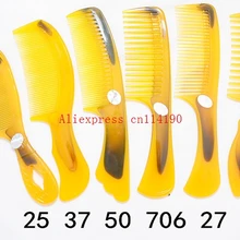Горячая 1000 шт полезная расческа бычий рог Карманный инструмент расческа для прямых волос натуральный оздоровительный массаж щетка портативный подарок ручной работы