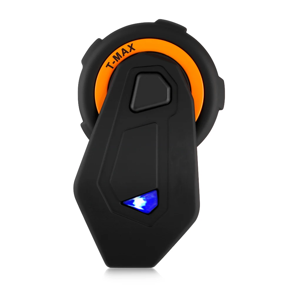 

T-MAX Motorcycle Helmet Intercom Headset Interphone Bluetooth Hands-free 1500M 6 Riders Water Resistant FM Radio