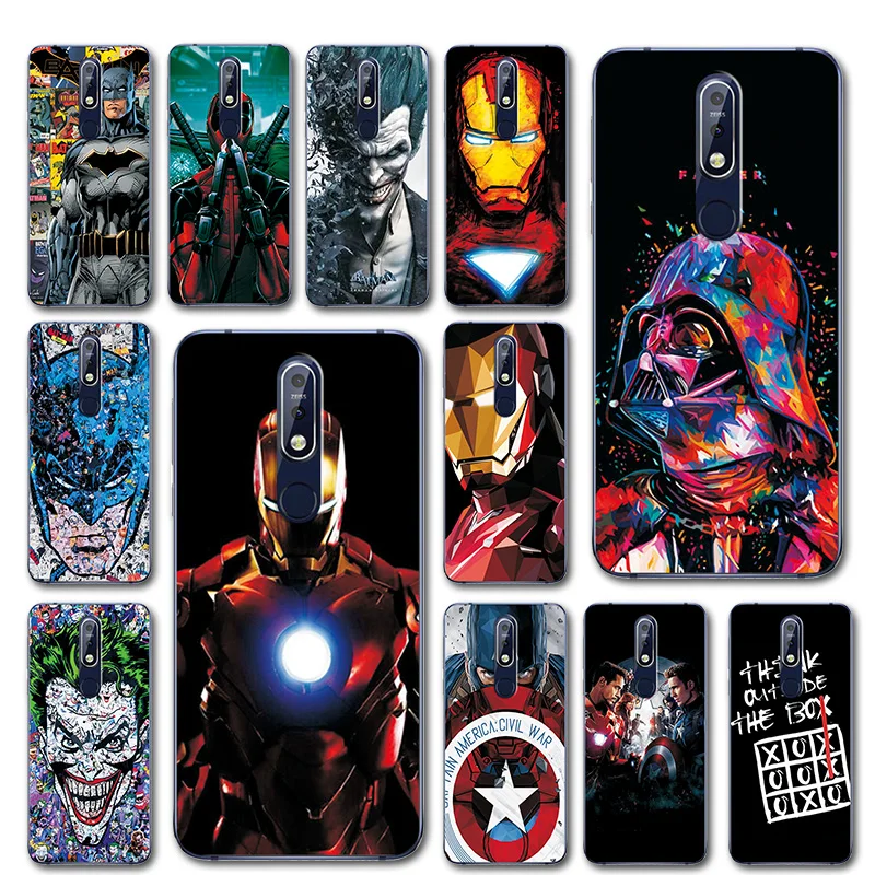 

Captain America Phone Case For Nokia 7.1 Silicone Novelty The Avengers Nokia 7.1plus Mobile Cover Case For Nokia 7.1 Plus 5.84"