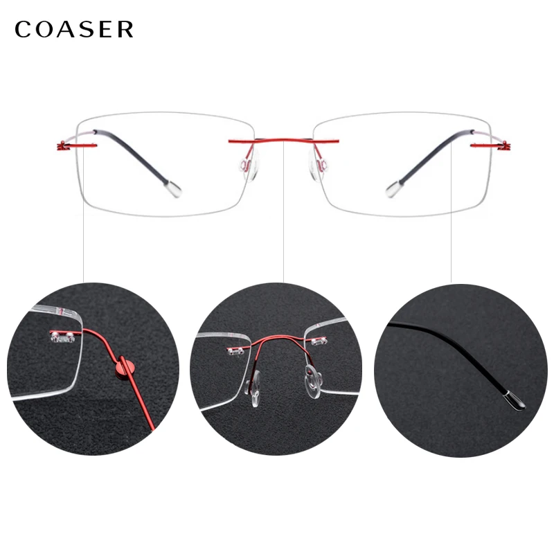 Безободковая оправа сверхлегкий титановый чтения Для мужчин Для женщин Fit оптические очки по назначению объектив компьютерные очки