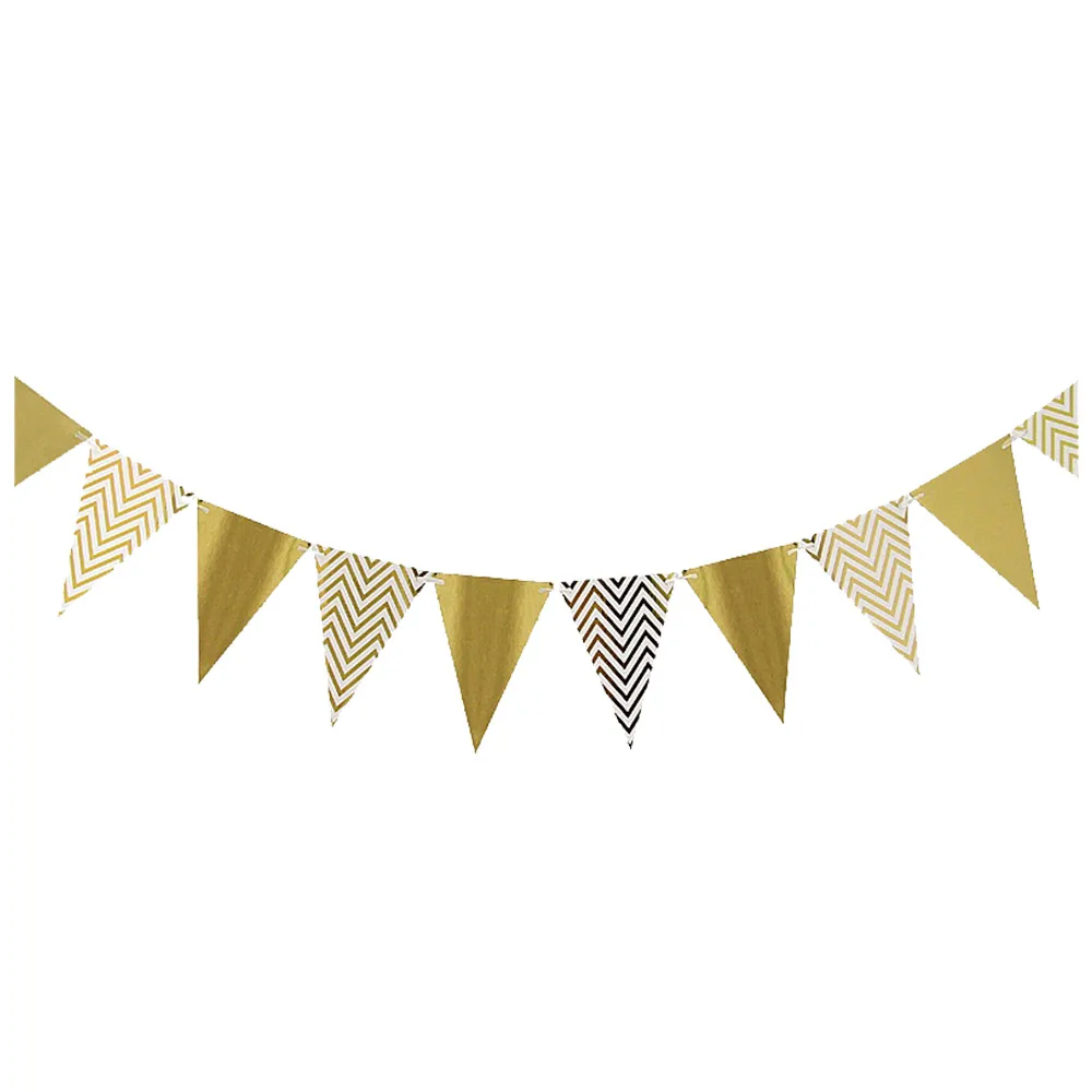 

Festival Party Dress Up Supplies Birthday Pull Flag Banner Pennant Decoration Bunting Scene Layout Coated Paper Printing