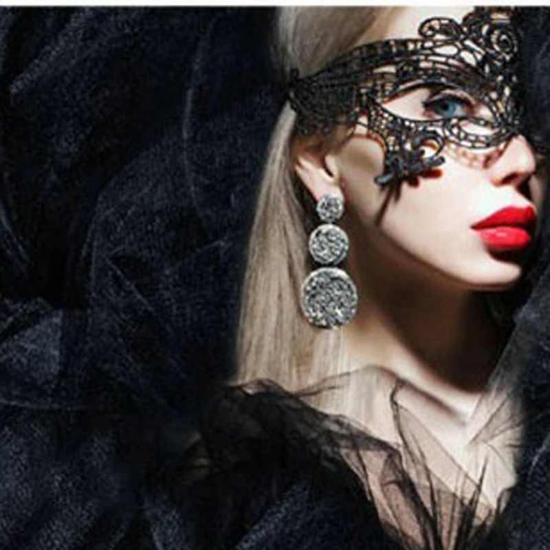 

Black White Women Sexy Lace Eye Masks for Masquerade Halloween Venetian Costumes Carnival Party Mask for Anonymous Mardi