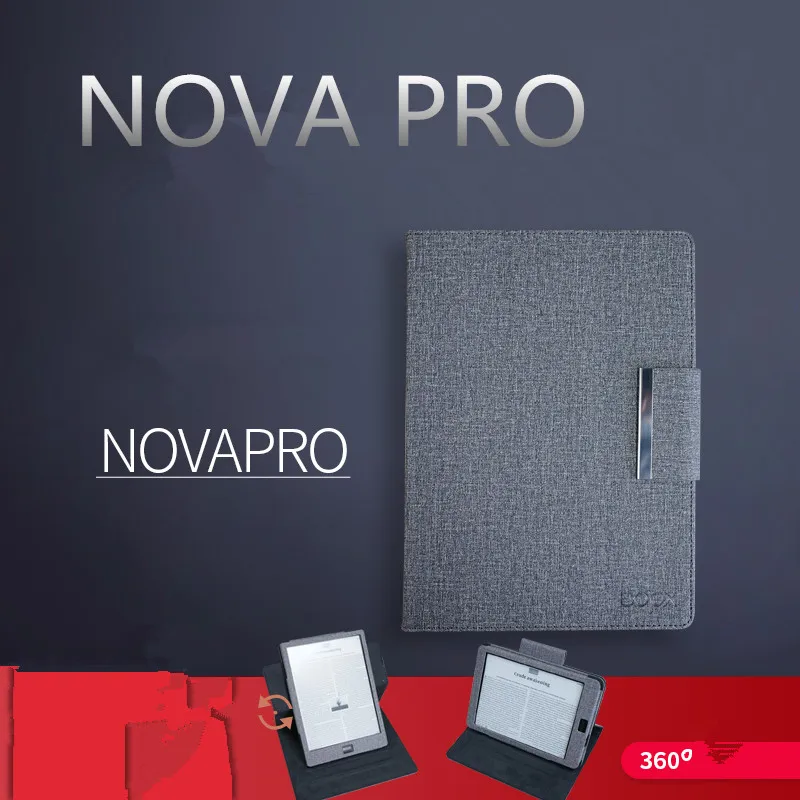 

2019 New Boox Nova Pro Holster Embedded Leather case Ebook Case Top Sell Black Cover For Onyx BOOX Nova Pro 7.8inch