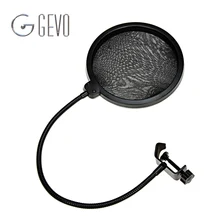 Double Layer Pop Filter MPF-6 Black 6-Inch Clamp On Microphone Mic For Condenser Studio Recording Spray Guard Karaoke