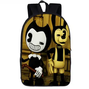 

Bendy Backpack Bag Boys Game Bendy the Ink Machine School Bags for Girls Bookbag Kids Gift Customized Name Free