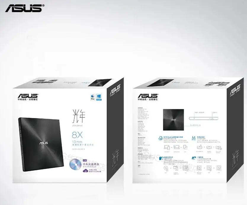 Полный новый, оригинальный ASUS SDRW-08U7M-U 8X внешний CD/DVD горелки USB ноутбук мобильный диск