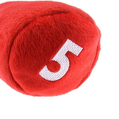 Комплект из 3 предметов, красный деревянный для гольфа Headcovers 1 3 5 гибридная насадка для клюшки для гольфа фарватера Крышка головного убора для шерстяные вязаные Драйвер чехлы аксессуары для гольфа