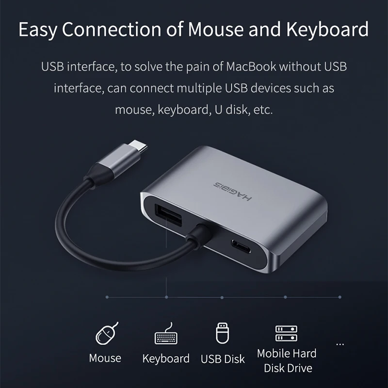 Hagibis USB C адаптер HDMI VGA Тип к 4 Thunderbolt 3 для samsung Galaxy S10/S9/S8 huawei Коврики 20/P30 Pro Кабель