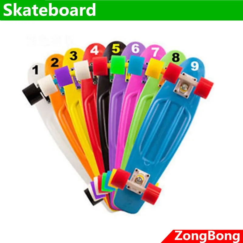 Prix pour 22 pouce enfants Planche À Roulettes Complète En Plastique Mini Cruiser Longs Patins Rétro Conseils Poissons Longboard/roue couleur aléatoire libèrent le bateau Prix pour 22 pouce enfants Planche À Roulettes Complète En Plastique Mini Cruiser Longs Patins Rétro Conseils Poissons Longboard/roue couleur aléatoire libèrent le bateau