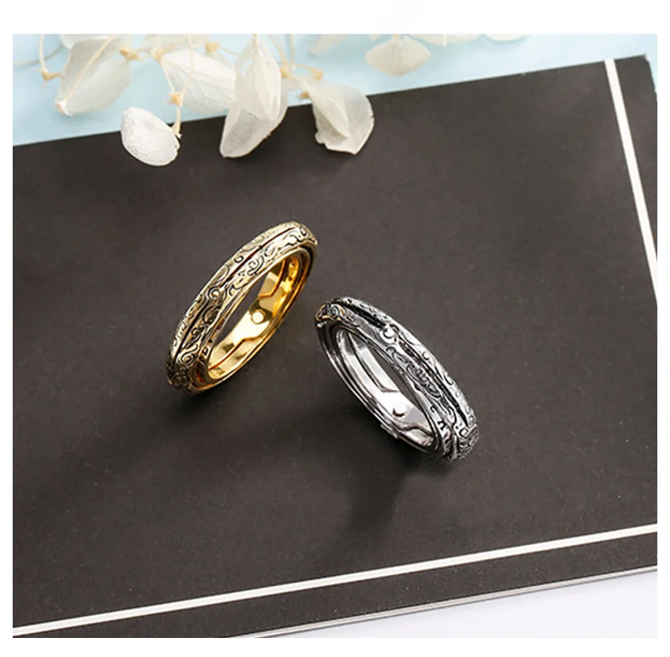 Creative Astronomical Sphere Ball Rings Universe Complex Rotating Clamshell Couple Lover Women Ring Germany Gold Jewelry Gifts