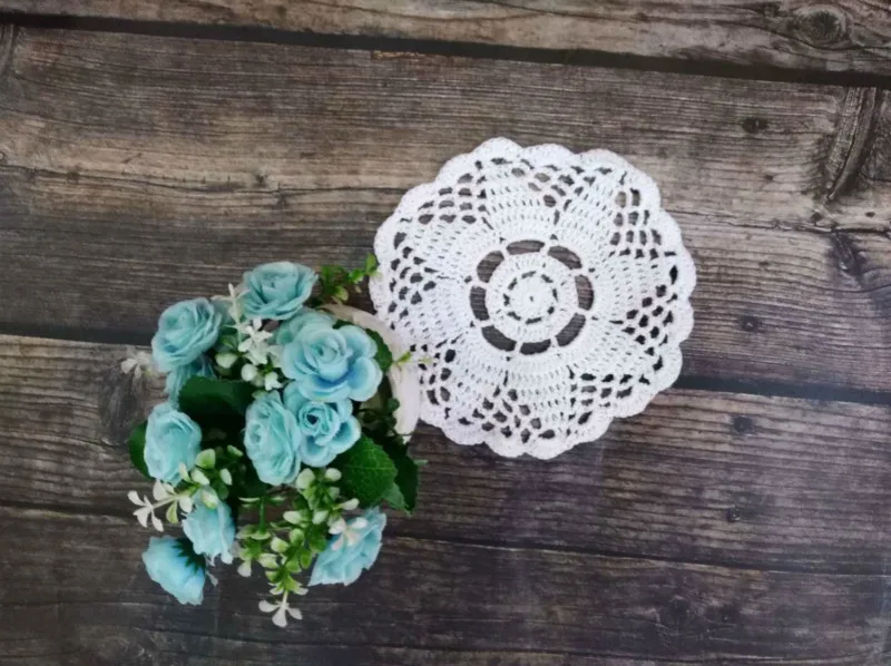 Modern Placemat Christmas Placemats Doily Mat Cup Pad Coasters Table Mats Cotton Lace Fabric Crochet Place Mats Kitchen Table