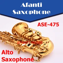 Afanti Music Eb tone / Brass body / Glod finish Alto Saxophone (ASE-475)