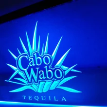 LE137-Кабо вабо Текила бар пивной паб светодиодный неоновый свет знак