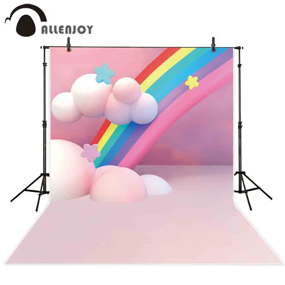 Фон для фотосъемки Allenjoy Розовая Радуга Звезда Дети Единорог фон реквизит