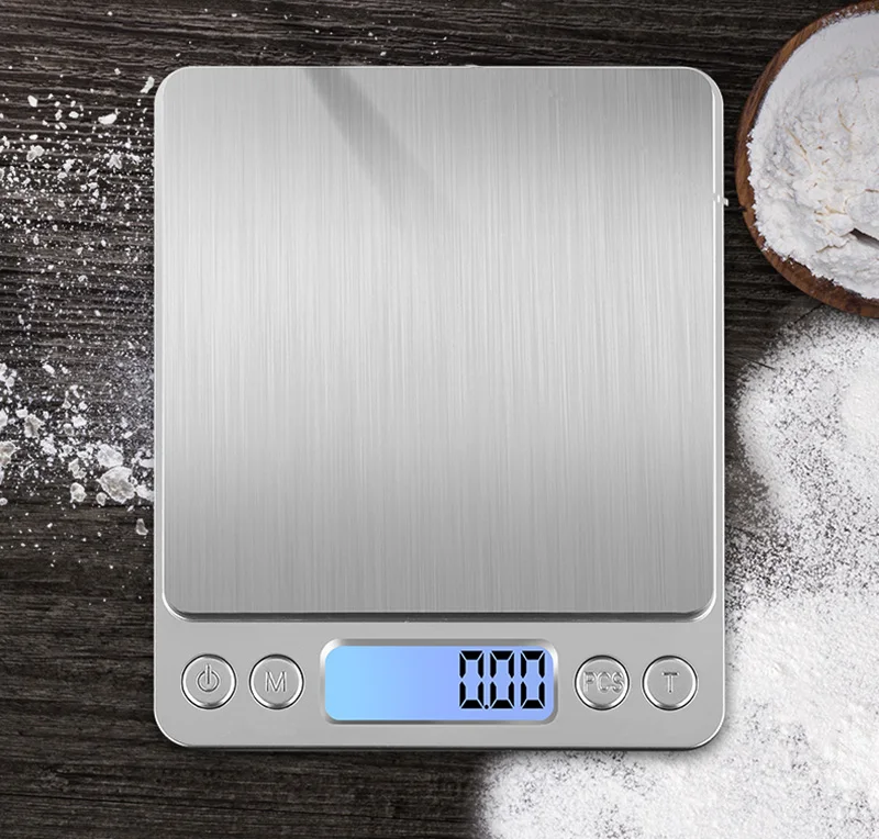 

High Quality Stainless Digital Kitchen Scale Food Measuring Cake Baking Electronic Balance Weight(2000g*0.1g)