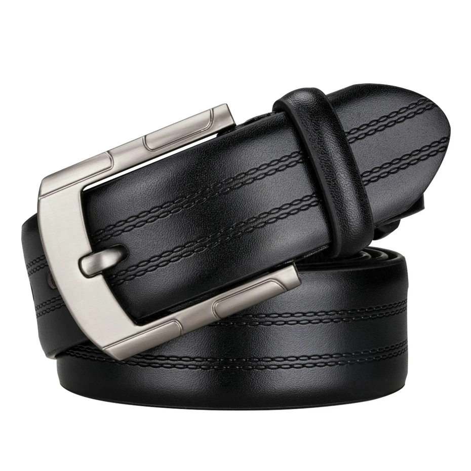 DiBanGu Belts Men Leather Vintage Jeans Belt Casual Pin Buckle Brown Leather Belt for Jeans Male Cowhide Real Leather Dropship