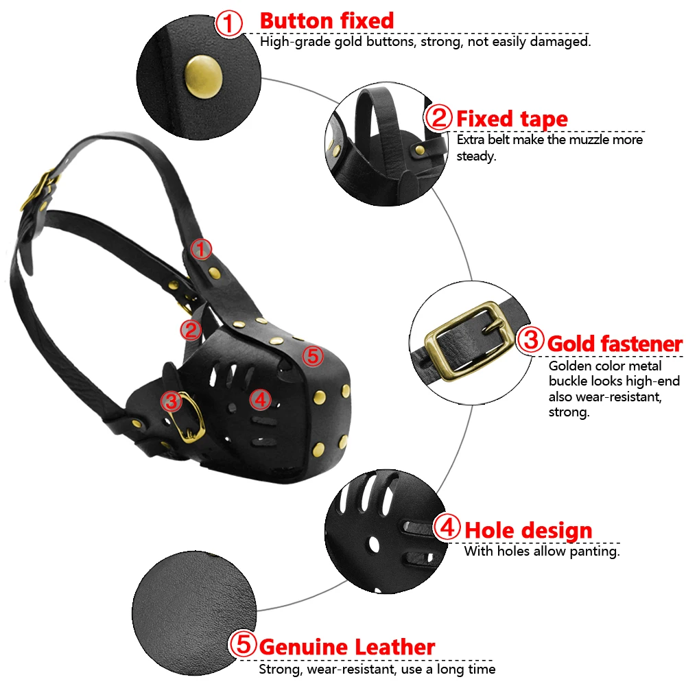 Пояса из натуральной кожи без кора собака тренинг мордочка намордники для домашних животных для средних и больших питбультерьер