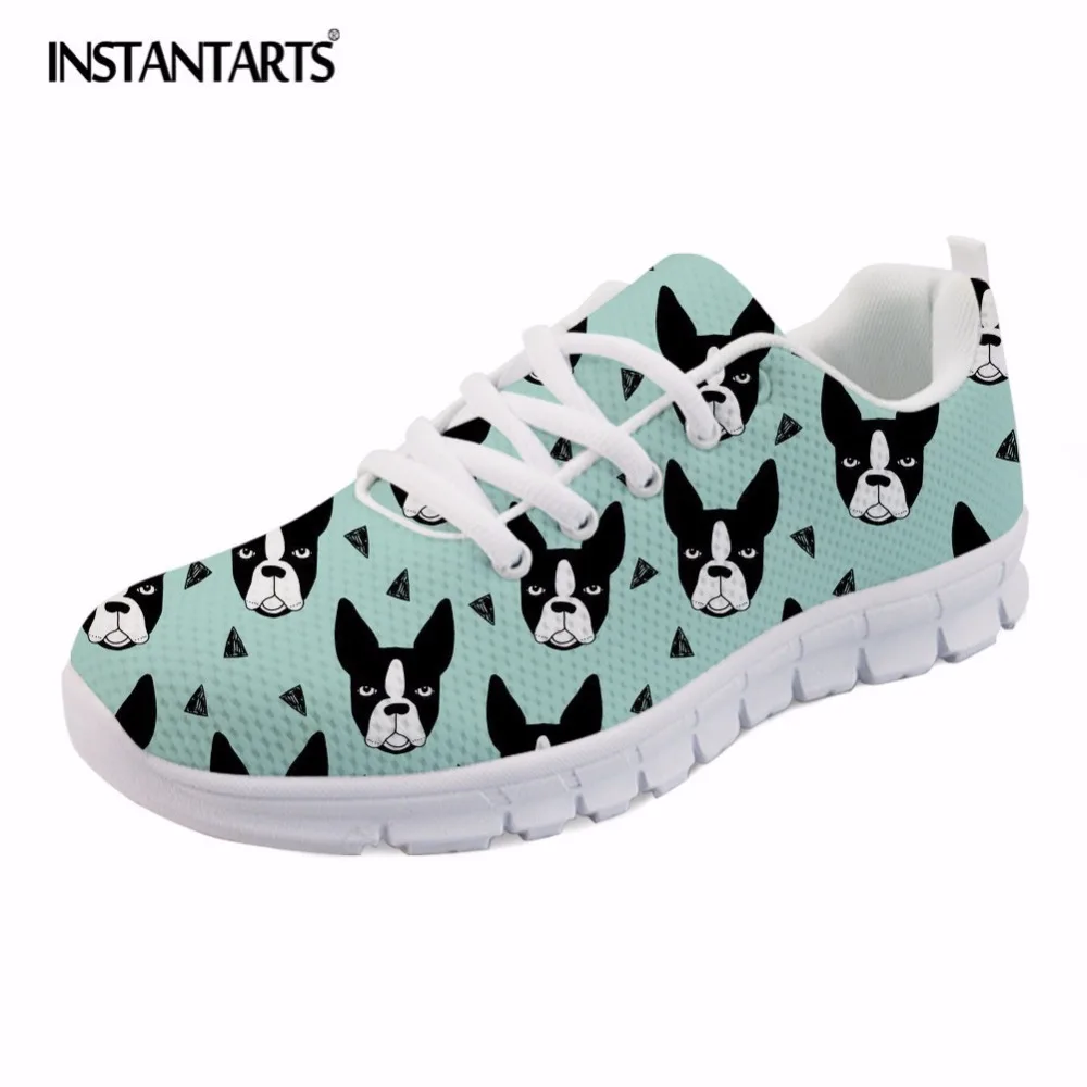 INSTANTARTS Casual Women Spring Flats Shoes Fashion Cute Animal Dog