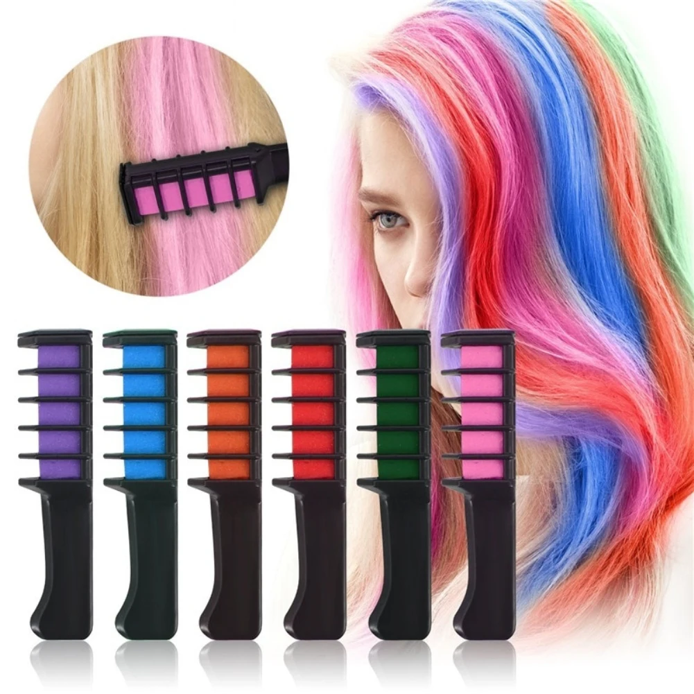 Нетоксичный одноразовый мини-расческа для волос 6 цветов краситель крем наборы временные вечерние Косплей салон воск для волос TSLM2 FR/US/ES