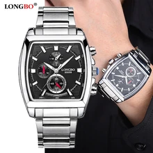 LONGBO Fashion Mens Watches Top Brand Luxury Square Dial Male Sports Watch Men Stainless Steel Strap Watch Relogio Masculino LONGBO Fashion Mens Watches Top Brand Luxury Square Dial Male Sports Watch Men Stainless Steel Strap Watch Relogio Masculino