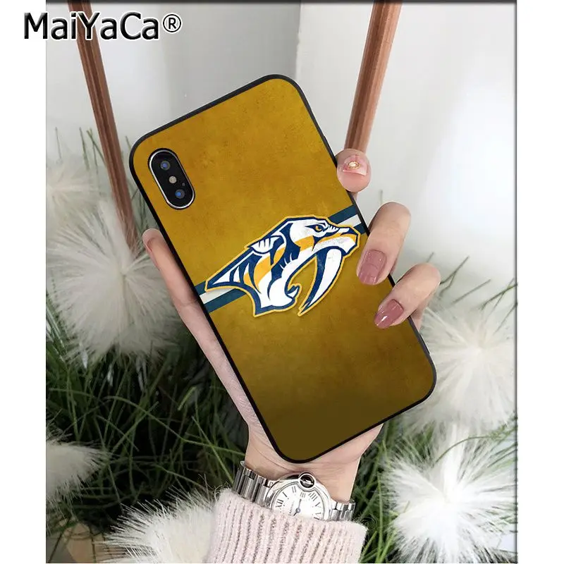 MaiYaCa Nashville Predators ТПУ Мягкие аксессуары для телефонов чехол для телефона для iPhone 5 5Sx 6 7 7plus 8 8Plus X XS MAX XR - Цвет: A12