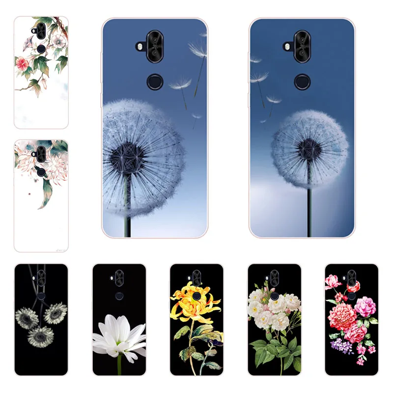 Чехол для asus zenfone 5 lite zc600kl мягкая задняя крышка из ТПУ с силиконовыми цветами