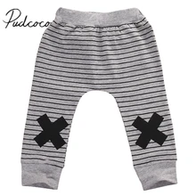 Новинка года; повседневные штаны-шаровары в полоску для новорожденных мальчиков и девочек; леггинсы; брюки