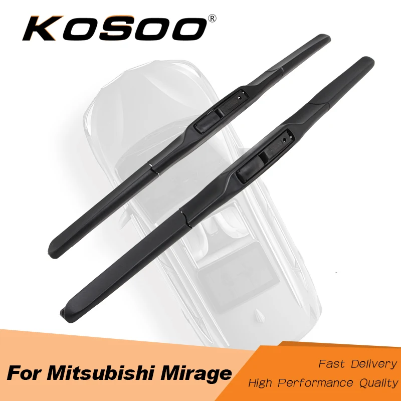 Buy KOSOO For Mitsubishi Mirage Fit J Hook Arm Auto Natural Rubber Wiper Blades