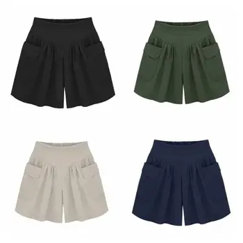 

Fashion Women Summer High Waist Short Wide Leg Casual Loose Female Shorts Plus size