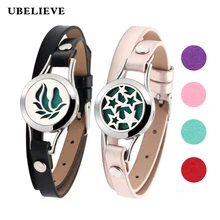 Многослойный браслет, мужские кожаные браслеты, магнитная обёрточная бумага, эфирное масло, рассеивающий медальон, браслеты и браслеты, свадебный подарок