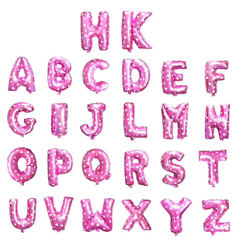 quality 1piece 16 inch pink alphabet a z foil letters balloon for birthday supplies quality 1piece 16 inch pink alphabet a z foil letters balloon for birthday supplies