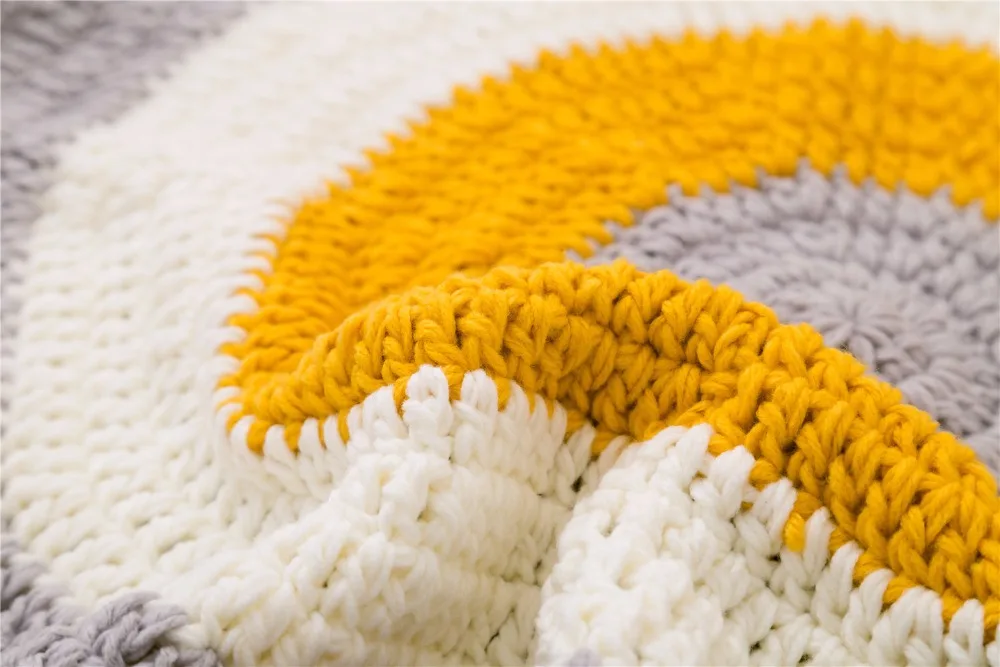 Креативное ручное вязание с мячом игровой коврик Вязание шерстяное одеяло окна INS горячая Распродажа моделей в скандинавском стиле