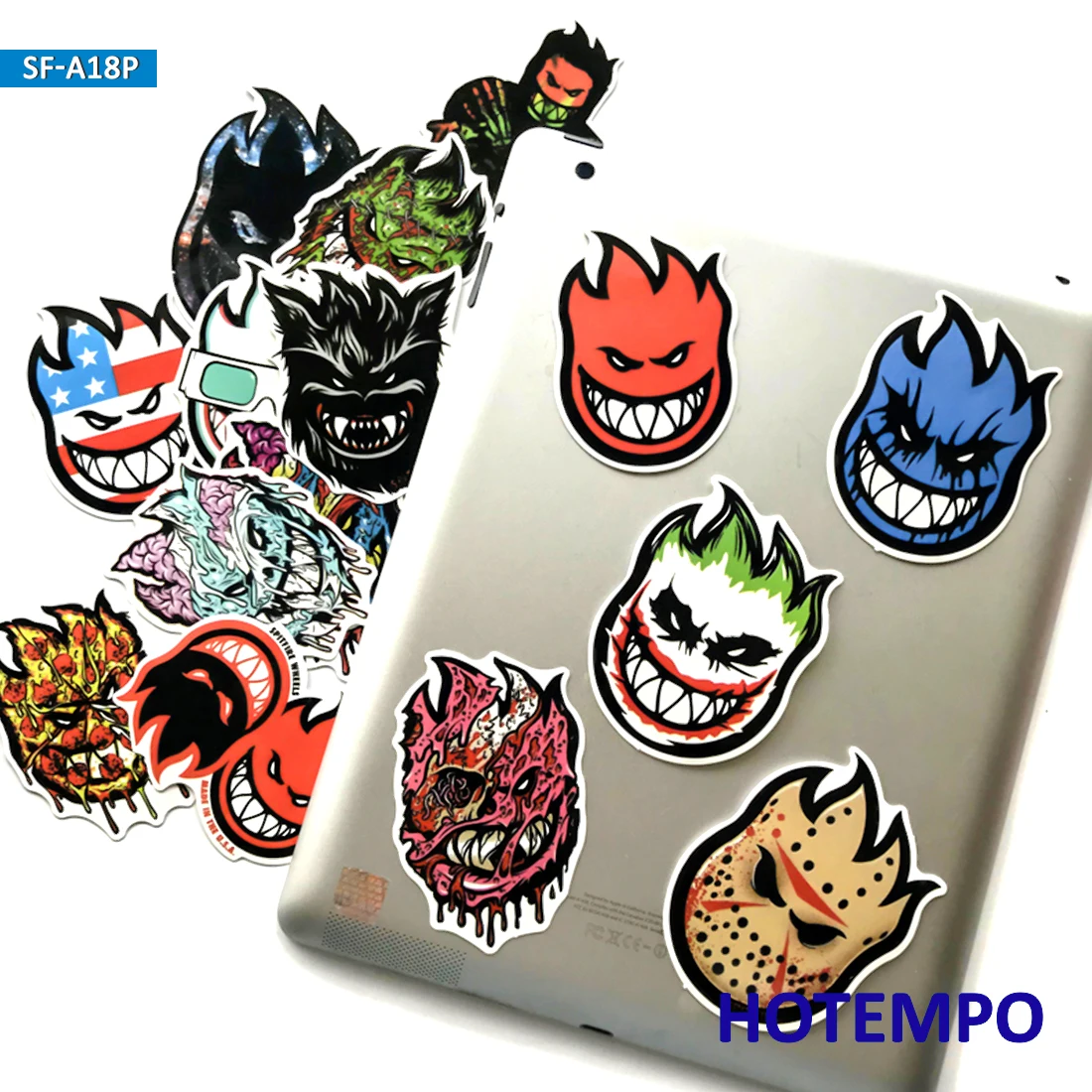 18pcs PVC Waterproof Funny Spitfire Style Stickers for Mobile Phone Laptop Luggage Case Skateboard Fixed Gear Bike Car Stickers 18pcs PVC Waterproof Funny Spitfire Style Stickers for Mobile Phone Laptop Luggage Case Skateboard Fixed Gear Bike Car Stickers