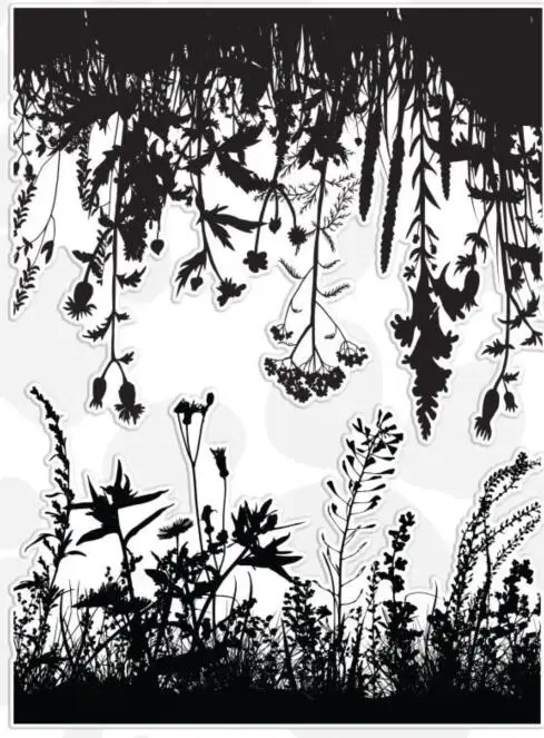 

Flower and grass background clear Stamp Transparent seal for DIY scrapbooking/Card Making c519