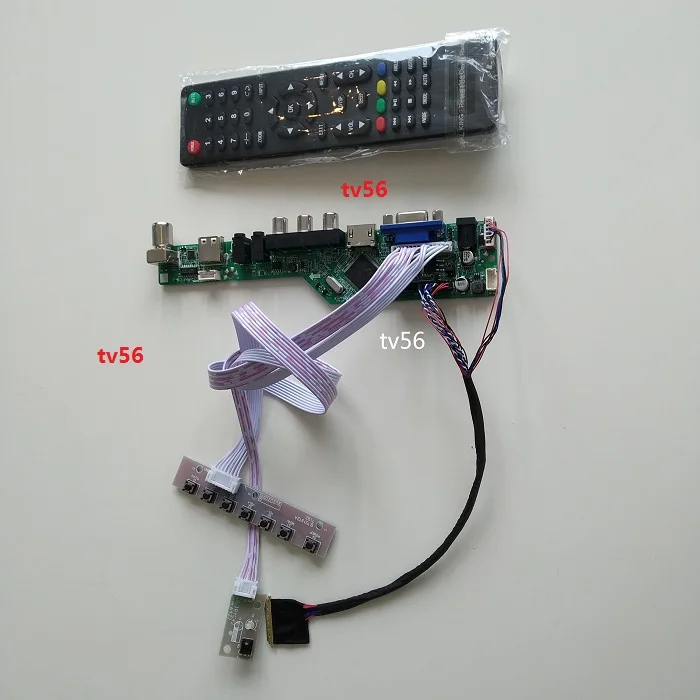 Для LP156WH1 1 лампы 15," 30pin VGA 1366X768 AV ТВ плата контроллера цифрового сигнала USB интерфейсный модуль HDMI разрешение