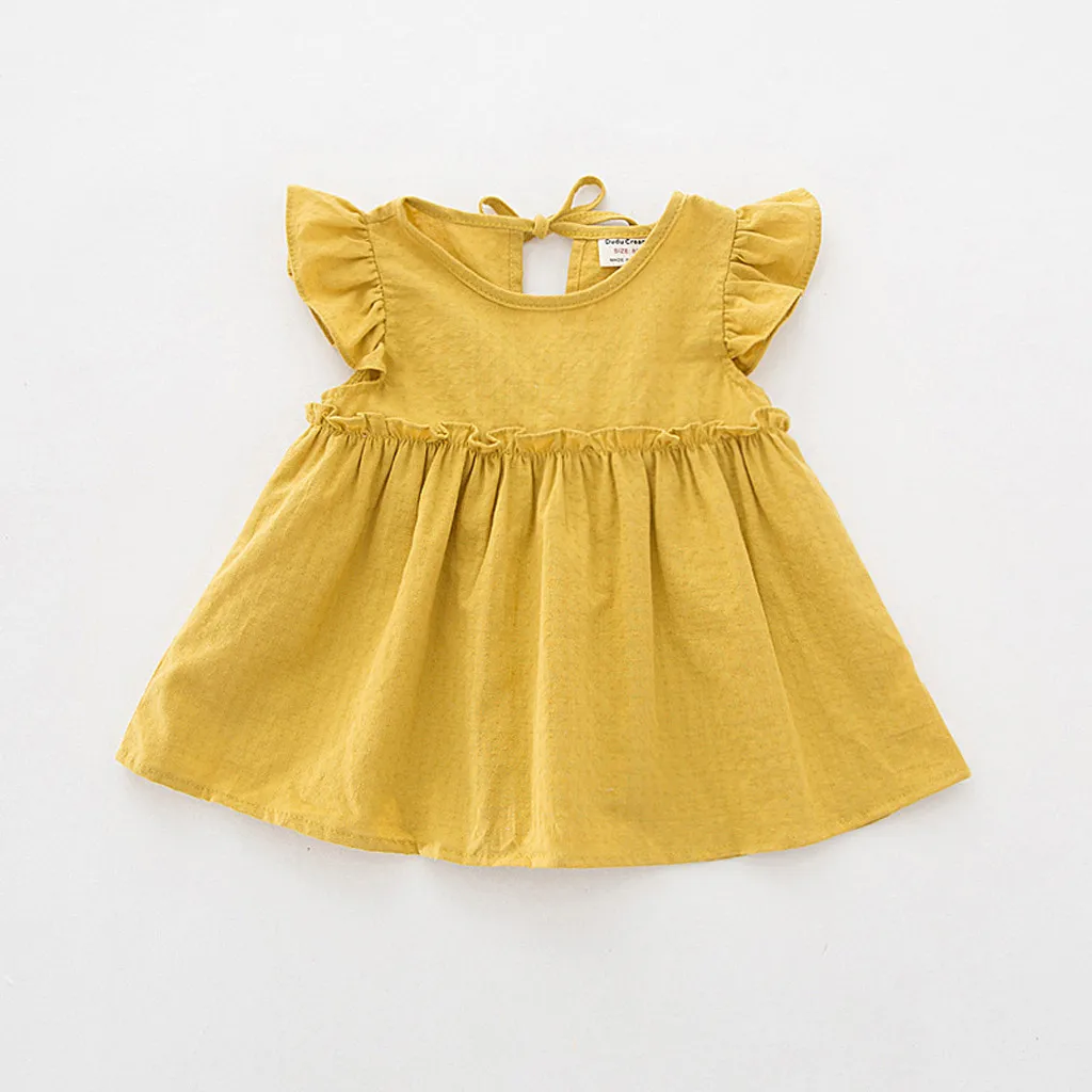 Kids Baby Ruffle Sleeve Dress Clothes