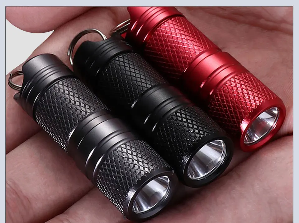 New Pocket Mini LED Flashlight USB Rechargeable Portable Waterproof White Light Keychain Torch Super Small Lanterna with Battery (12)