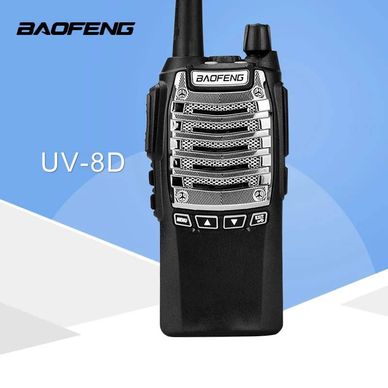 Двухстороннее радио Baofeng BF-UV8D двухканальные рации UHF 8 Вт 128CH DTMF двойной PTT FM трансивер