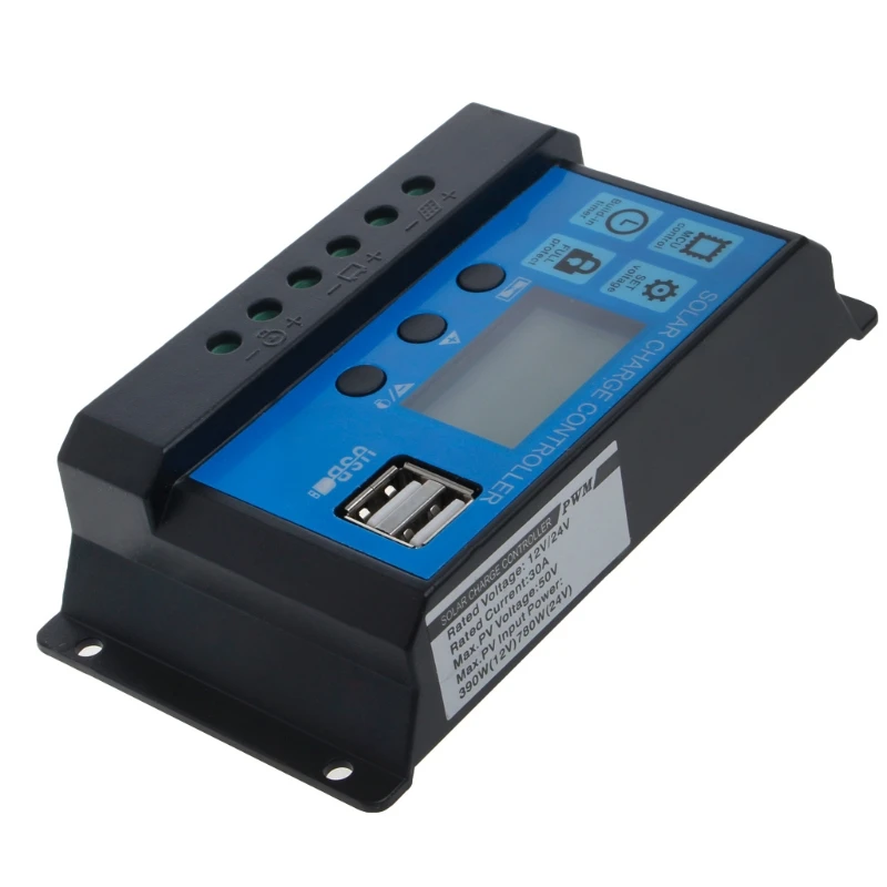 PWM 10/20/30A Dual USB Solar Panel Battery Regulator Charge Controller 12/24V LCD - L057 New hot PWM 10/20/30A Dual USB Solar Panel Battery Regulator Charge Controller 12/24V LCD - L057 New hot