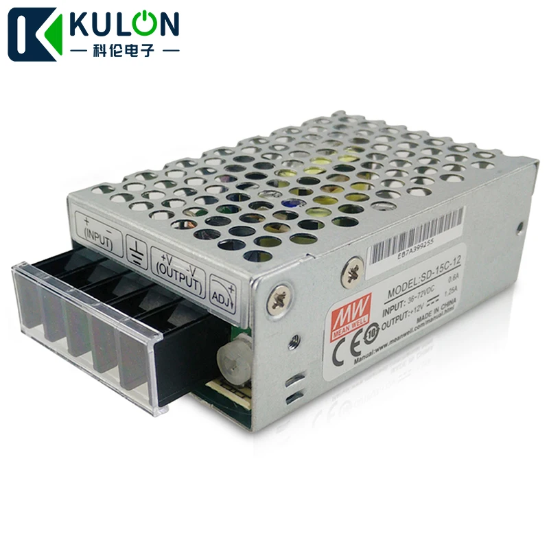 

Original MEAN WELL SD-15C-12 DC/DC Single Output 15W 1.25A 12V Input 36~72VDC enclosed type converter