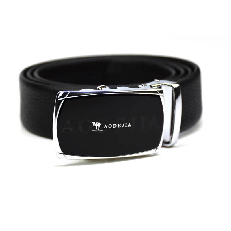 

automatic buckle belt for man men's belts simple designer genuine leather jean strap black color wide business free delivery