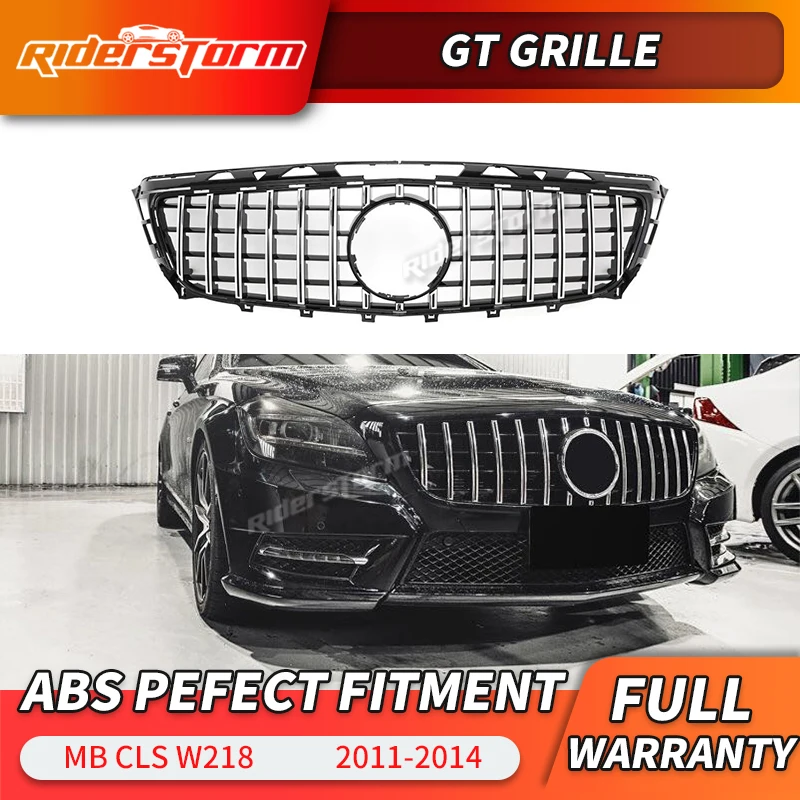

For W218 GTR grille front grill ABS grille for Mercedes CLS Class 2011-2014 Replacement front mesh car accessories front bumper