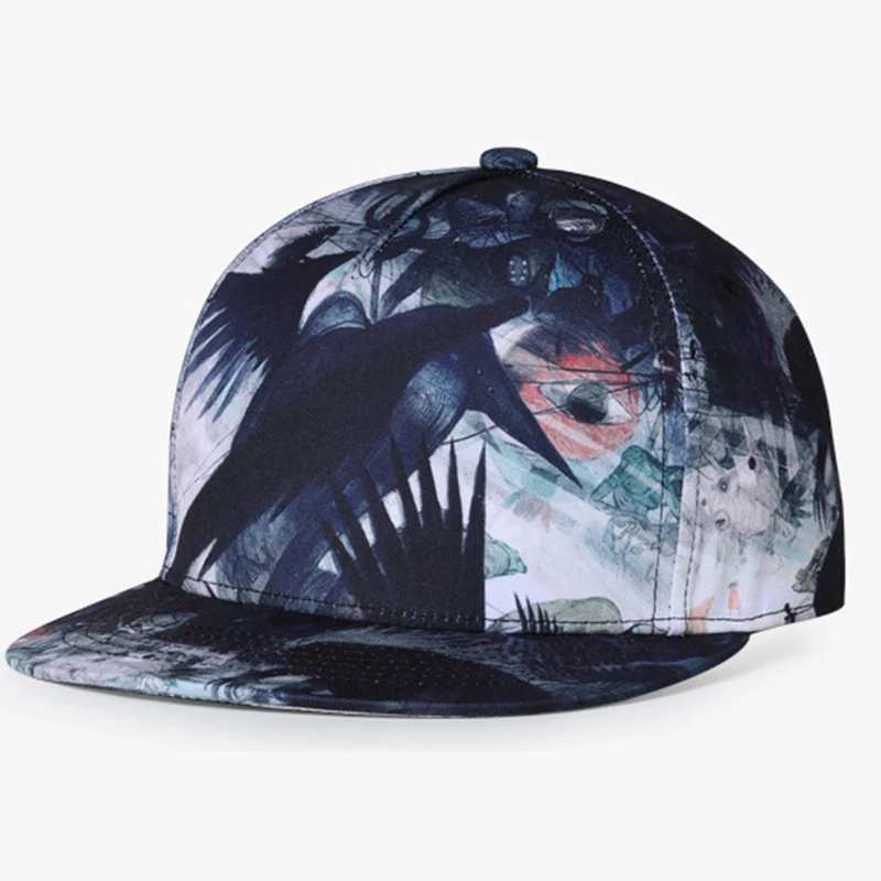 Women Men 3D Printing Baseball Cap Unisex Flat Hop Hip Snapback Caps Fashion Boys Girls Urban Personality Adjustable Hat CP0029 (15)