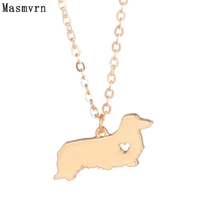 Fashion Jewelry Dachshund Necklace Choker Long Haired Dachshunds Necklaces Dog Pet Pendant