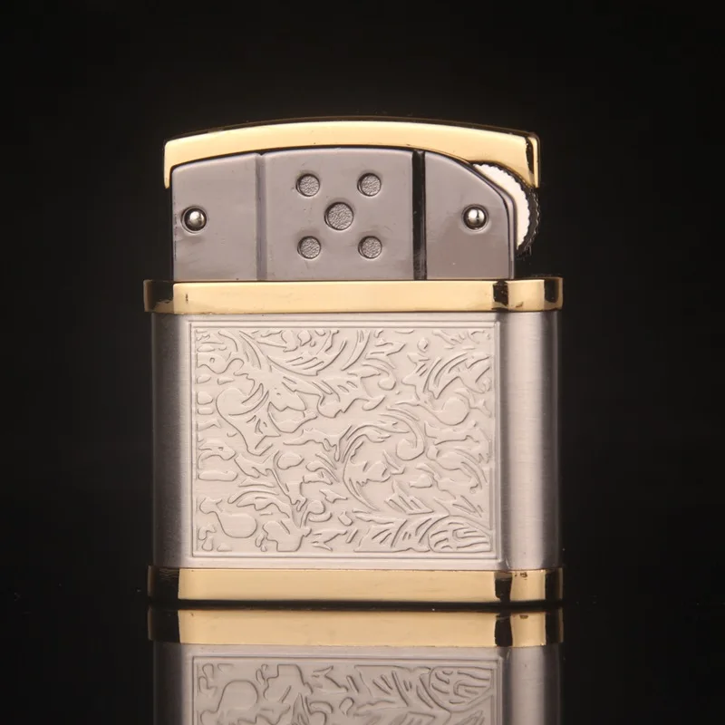 Винтажная Классическая тотемная резьба газовая зажигалка модная сигарета металлические зажигалки защищенный от ветра для курения