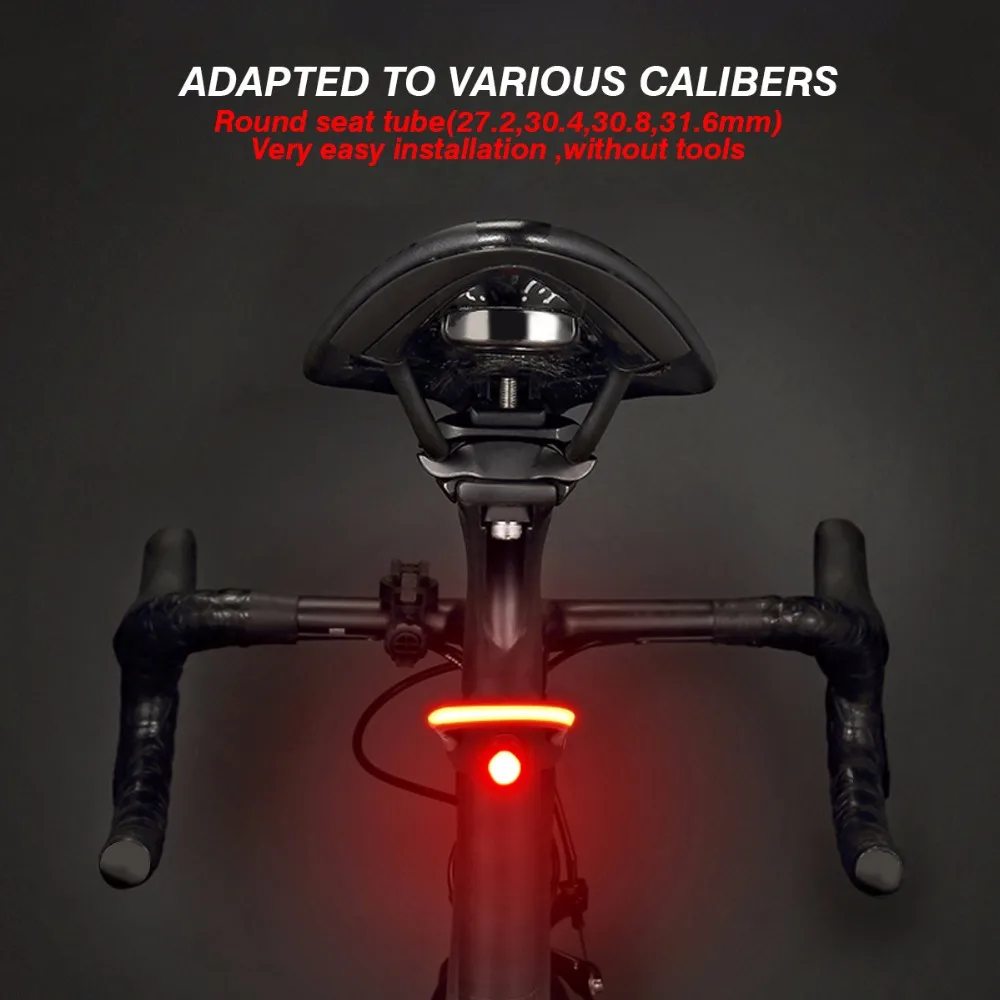 

FETESNICE 270 Degree Waterproof Curved Bike Taillight,Small & Rugged Rear Bicycle Light