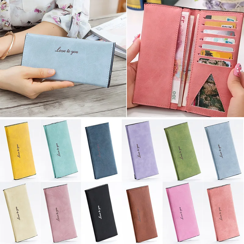 

2017 Women Fashion Purse Big Capacity Long Wallets PU Leather Clutch Bags Cards Holder Wallet BS88