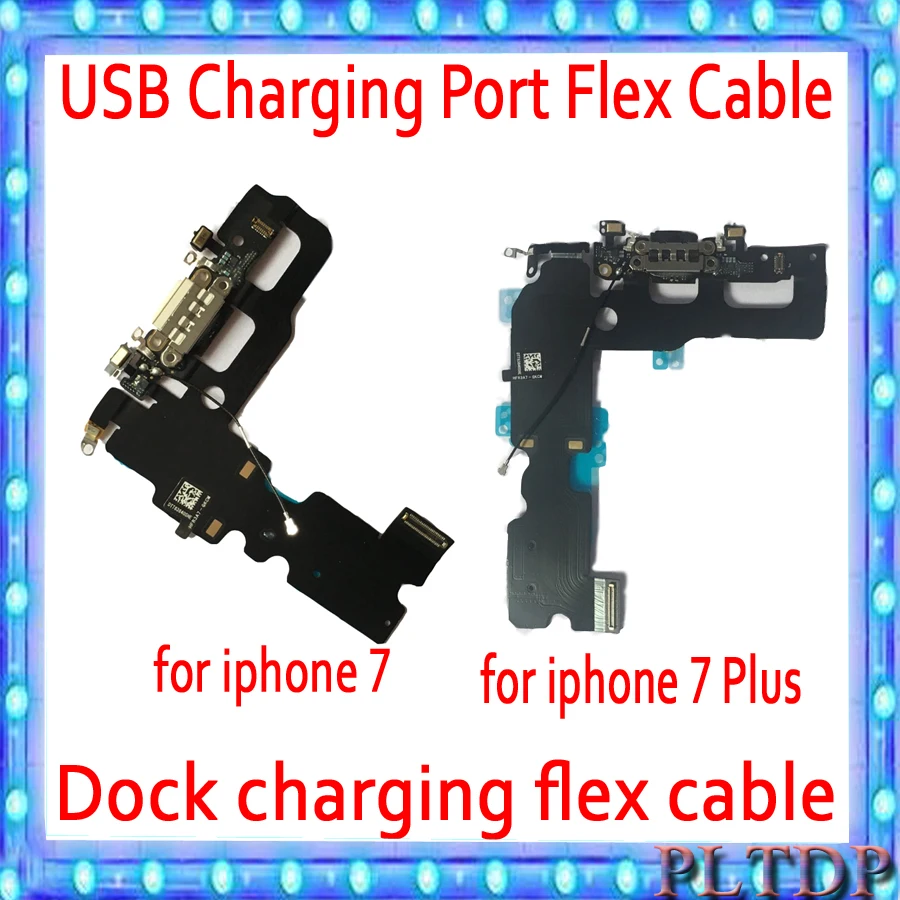 New Charger Charging Port USB Dock Connector replacement For iPhone 7 7 Plus Headphone Audio Jack Flex Cable