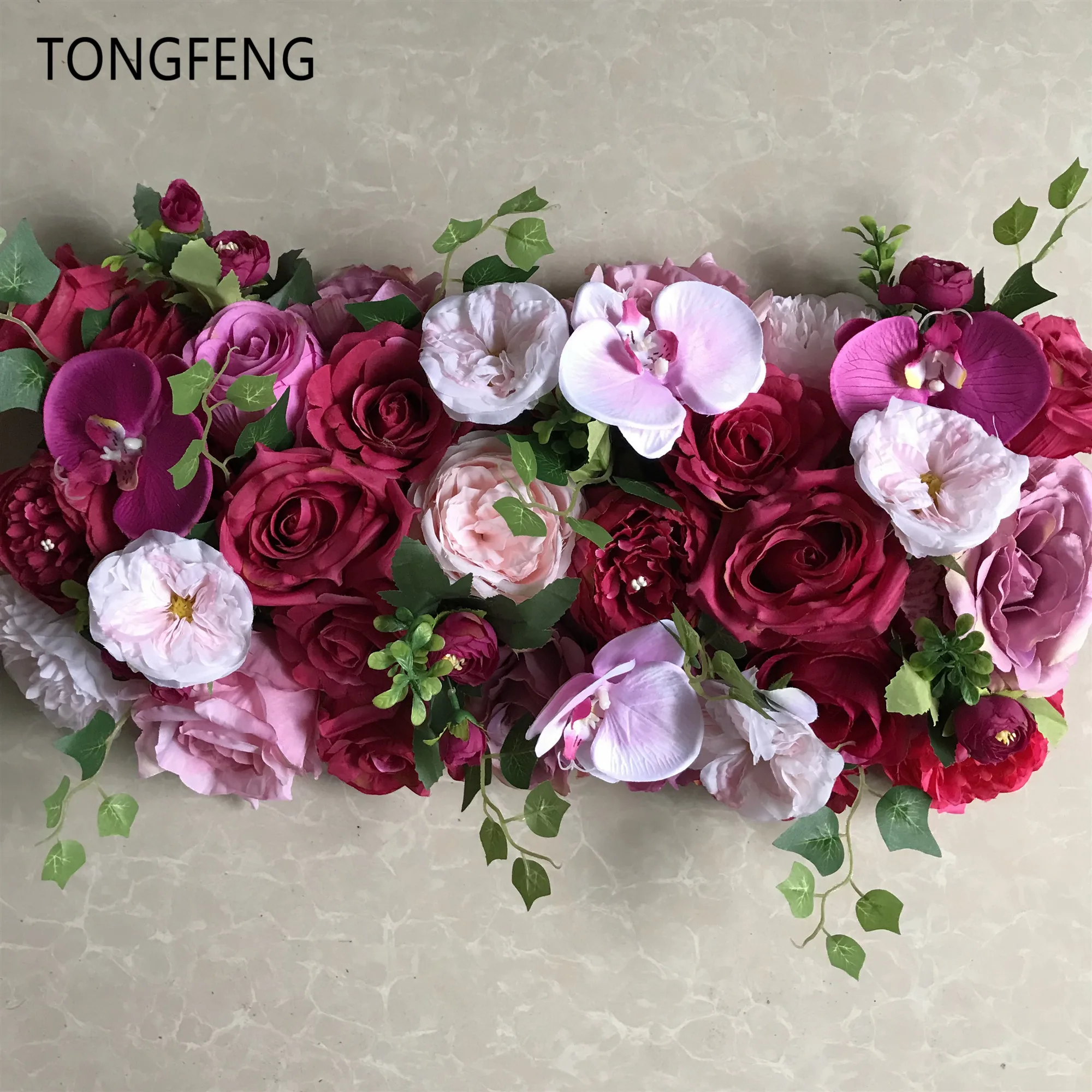 

PINK 10pcs/lot wedding decoration artificial silk flowers row runner wedding Arches decoration flower stage decoration TONGFENG