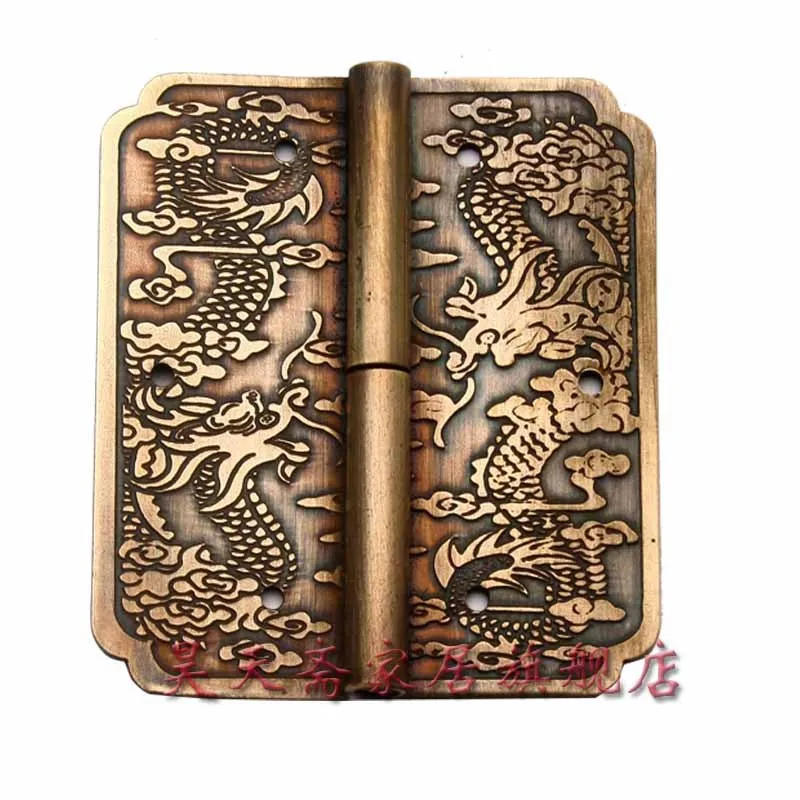 

[Haotian vegetarian] antique Ming and Qing furniture copper fittings / carved hinge / copper hinge / HTF-062